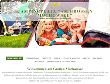 Tablet Screenshot of campingplatz-mochowsee.de